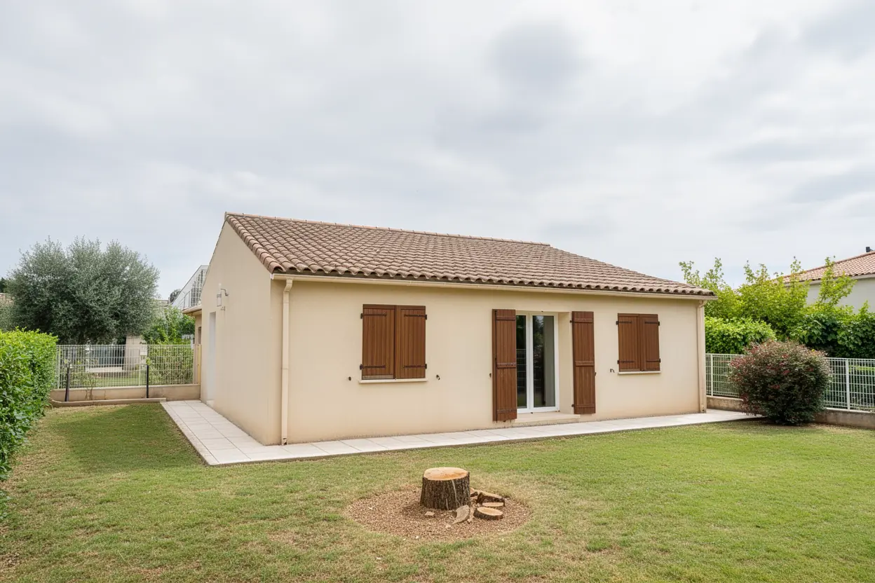 Jardin dégagé après abattage sécurisé à Cavaillon