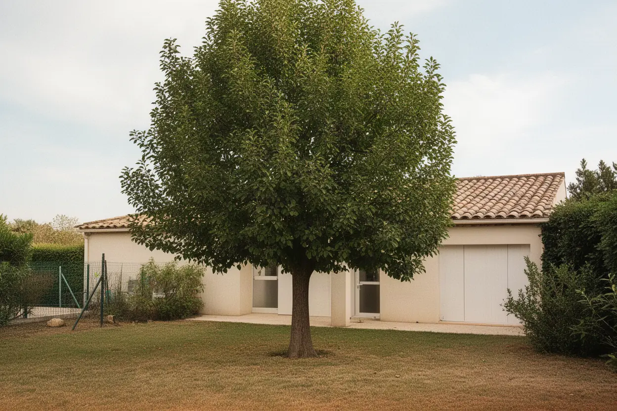 Démontage d’un arbre près d’une toiture avant intervention