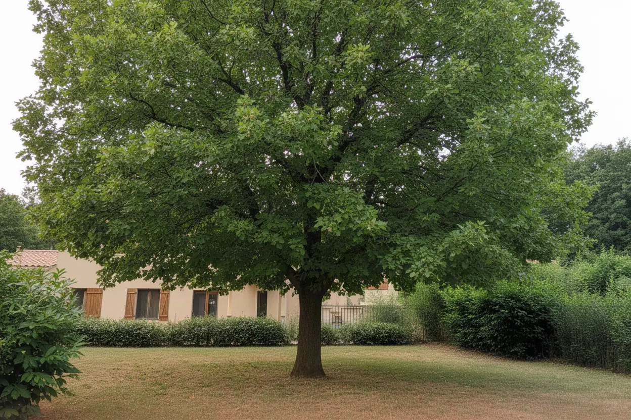 Houppier dense avant la taille dans un jardin à Avignon