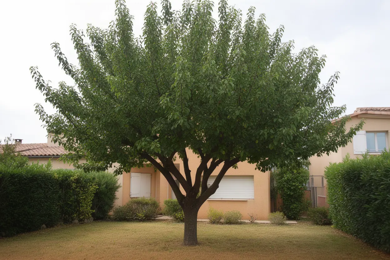 Arbre encombré avant une taille raisonnée à Châteaurenard