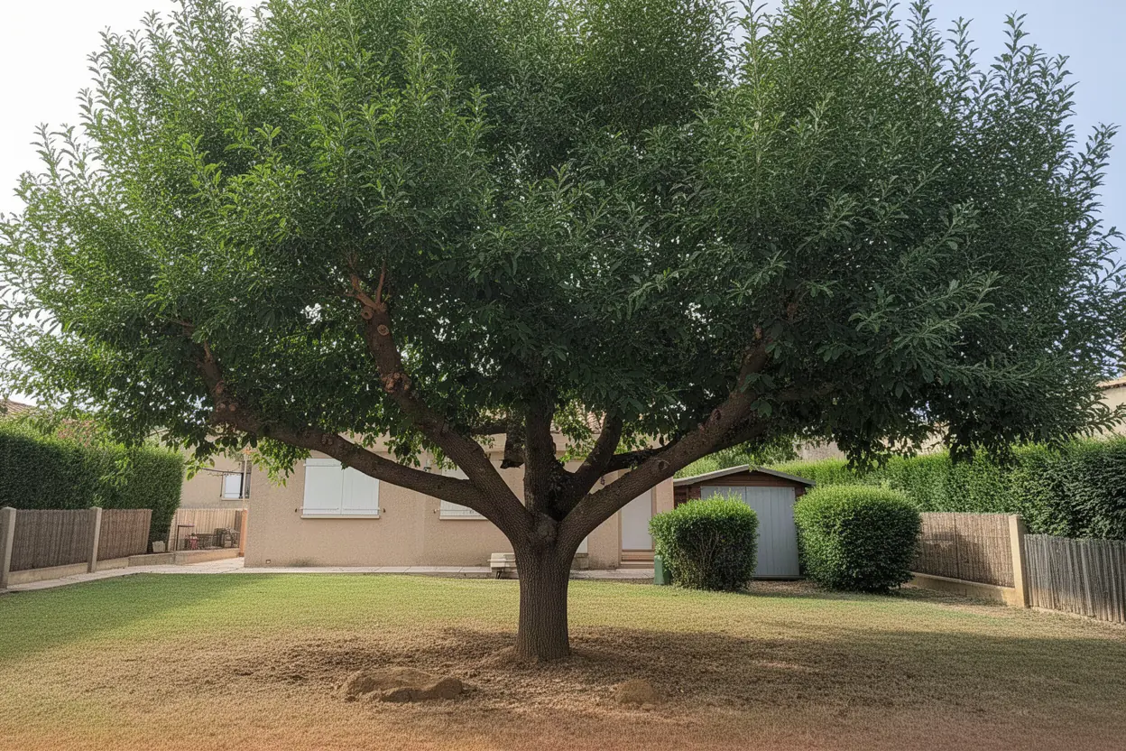 Arbre encombrant avant une taille sanitaire à Noves