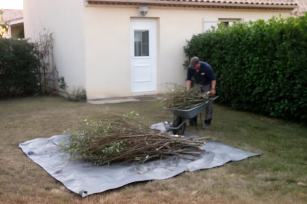 Broyage de branches après élagage à Cavaillon